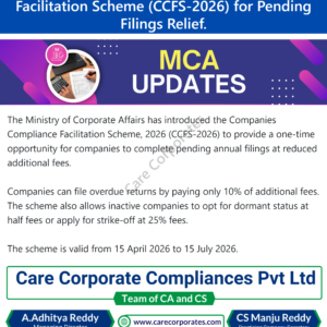 Complete Guide to Companies Compliance Facilitation Scheme, 2026
